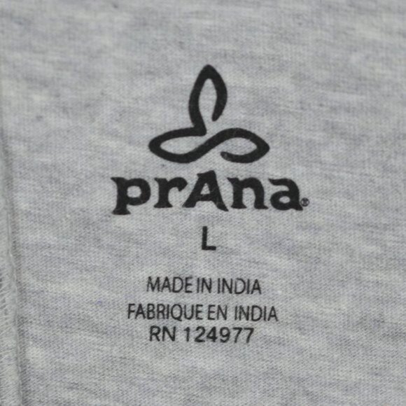 Prana Women's Large Gray Scoop Neck Hollydaze Graphic Short Sleeve Tee - Picture 7 of 7